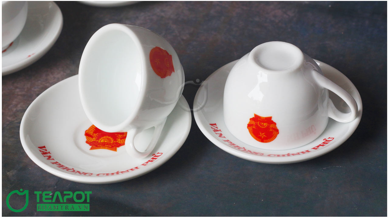 Bộ ấm trà in logo Văn Phòng Chính phủ