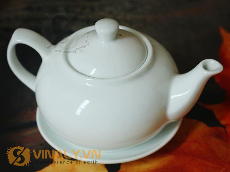 Bộ ấm trà ấm trà bầu thấp Vinaly làm món quà tặng ngày tết ý nghĩa